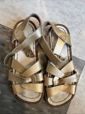 Gold salt water sandals